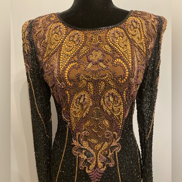 Vintage Beaded Gown, size S - Picture 5 of 7